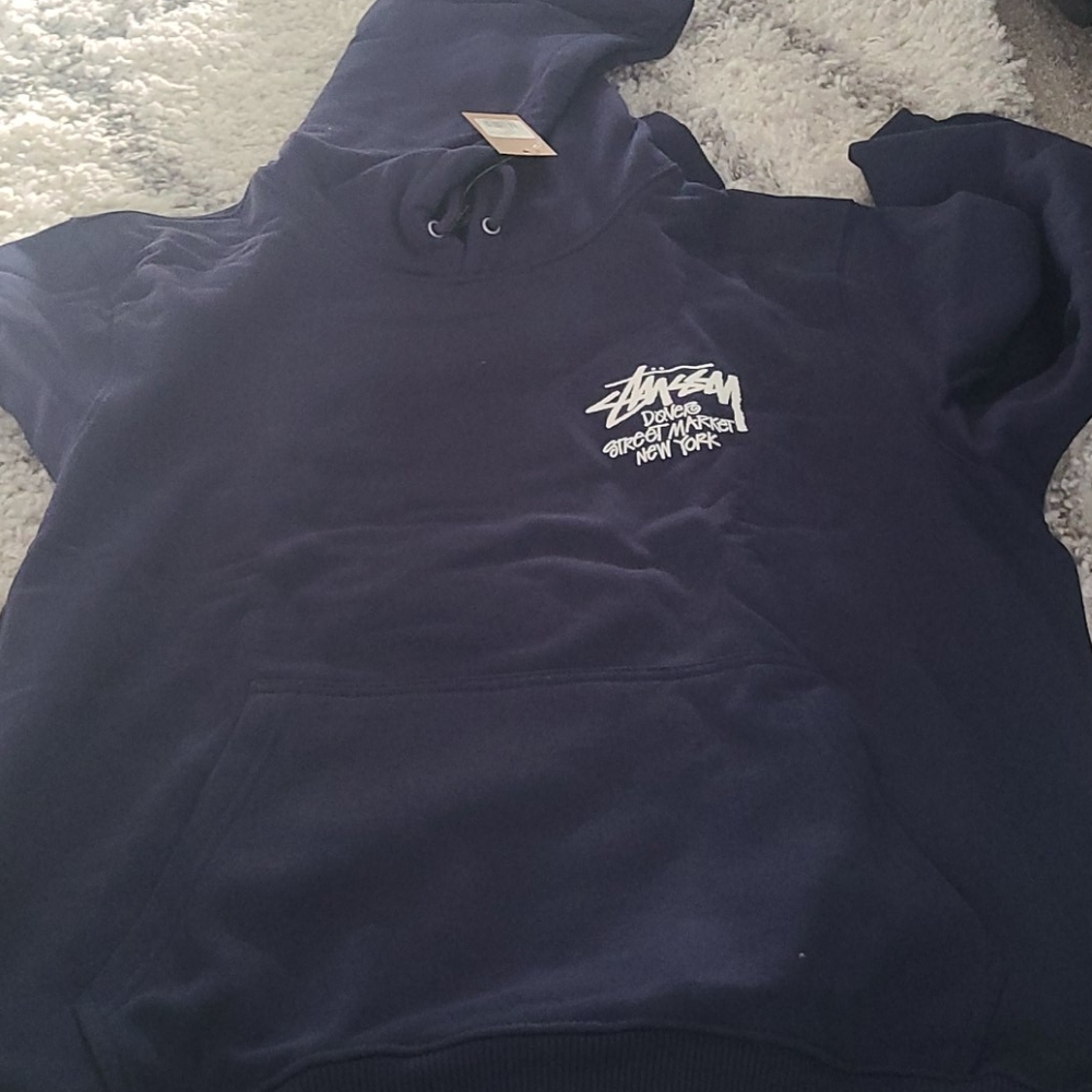 Stussy Stock DSM N.Y. Hoodie in Navy 🆕️ - Picture 2 of 6